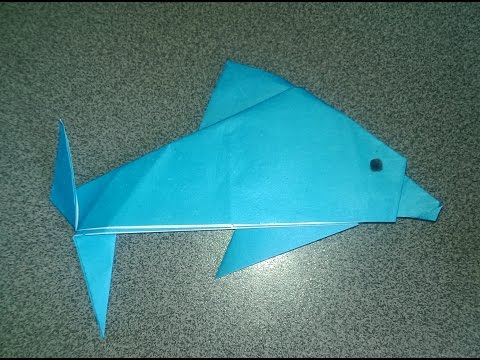 КАК СДЕЛАТЬ ДЕЛЬФИНА ИЗ БУМАГИ.ПОДЕЛКИ ИЗ БУМАГИ. ОРИГАМИ ДЕЛЬФИН. ORIGAMI