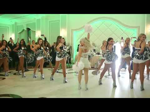 surprise wedding dance performance by bride + eagles cheerleaders 🆒🆒source : Brian Jenkins