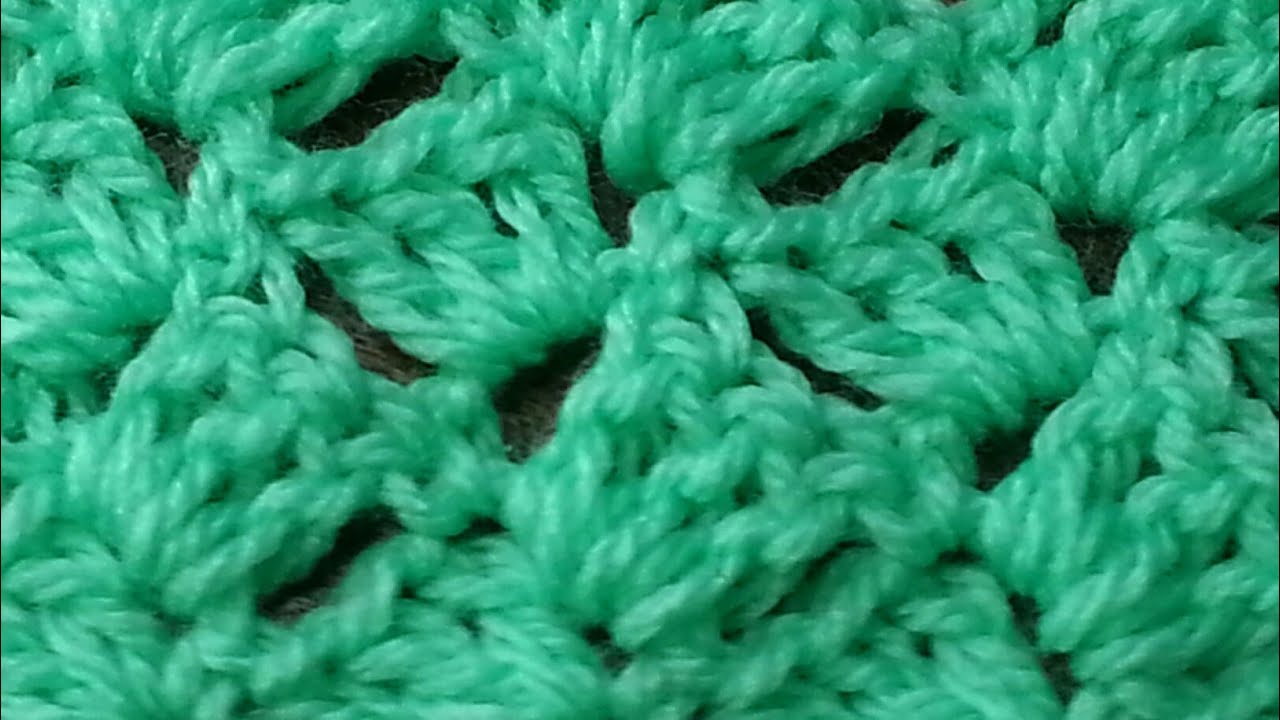 غرزة المربعات المائله بالكروشيه لعمل بلوزه بلوفر فستان بيبى طاقيه/بطانيه