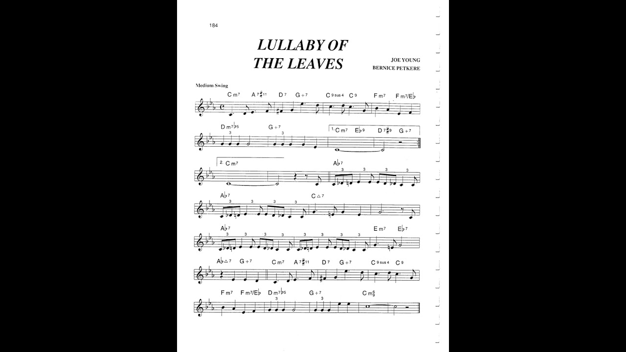 real book solo piano: lullaby of the leaves (Bernice Petkere and