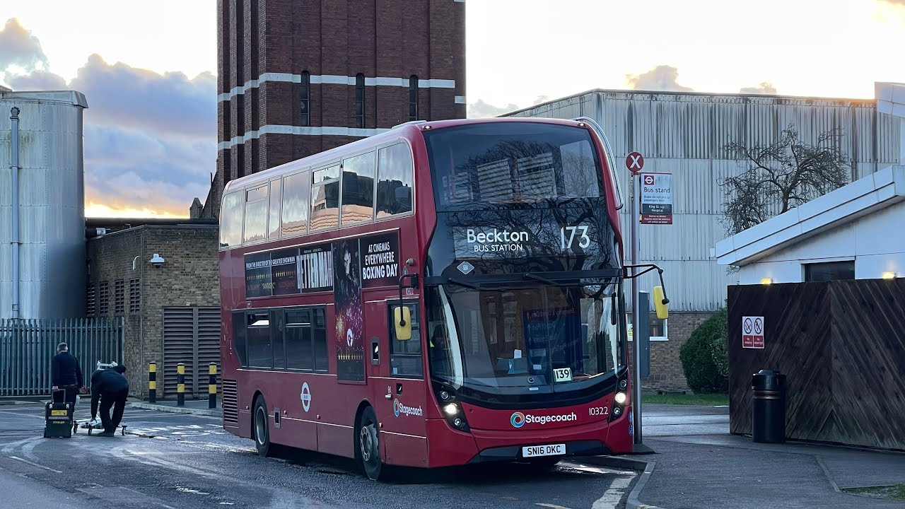 *FULL ROUTE VISUAL* SLN Route 173: King George Hospital - Beckton Station | 10322 (SN16OKC)