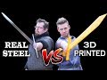 Steel vs 3D printed, SWORDS and CHAINMAIL, with Shadiversity and Draw with Jazza