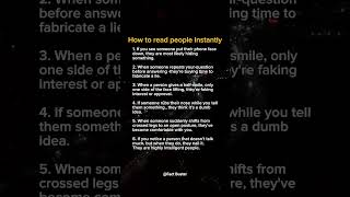 How to read people instantly I#amazingfacts #psychologyfacts#instant#mindset#viralshorts