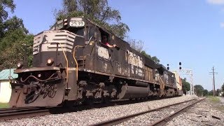 A Standard Cab SD70 leads NS 228 through Shen
