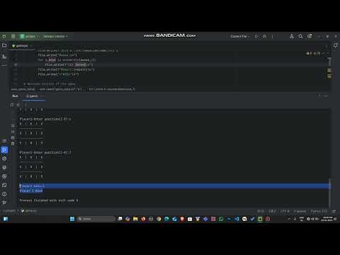 Simple Tic-Tac-Toe game in Python!!
