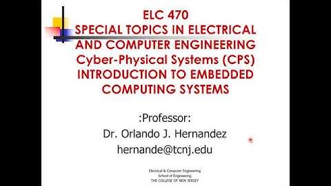 Cyber-Physical Systems (CPS) Course - Chapter 2 - Embedded Computing Systems - Part A