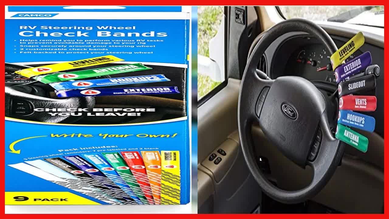 Great product -  Camco RV Steering Wheel Check Bands - Pre-Labeled and Customizable Important Task R