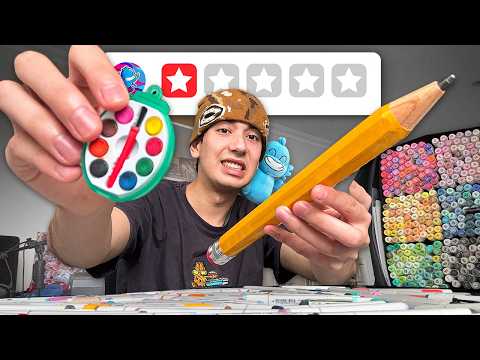 I Tested 1-STAR Art Supplies... 👀🎨 (bad idea) thumbnail