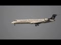 2 Angles of View: CRJ 700ER in Star Alliance Livery Landing at Leipzig/Halle airport