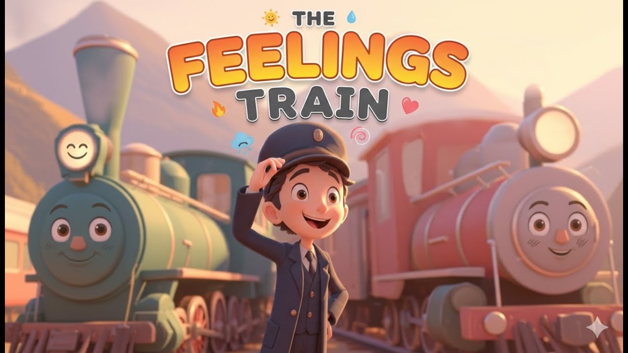 🚂 The Feelings Train | Kids Cartoon Song About Emotions | Learn Happy, Sad, Angry & Scared