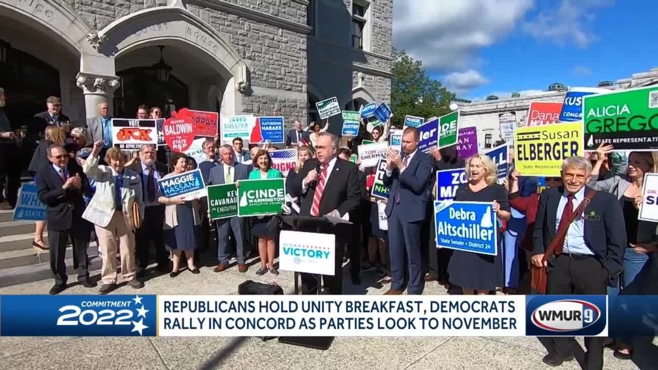 Republicans hold unity breakfast; Democrats rally in Concord