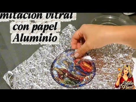 Stained glass effect with aluminum foil #aluminumfoil #diy