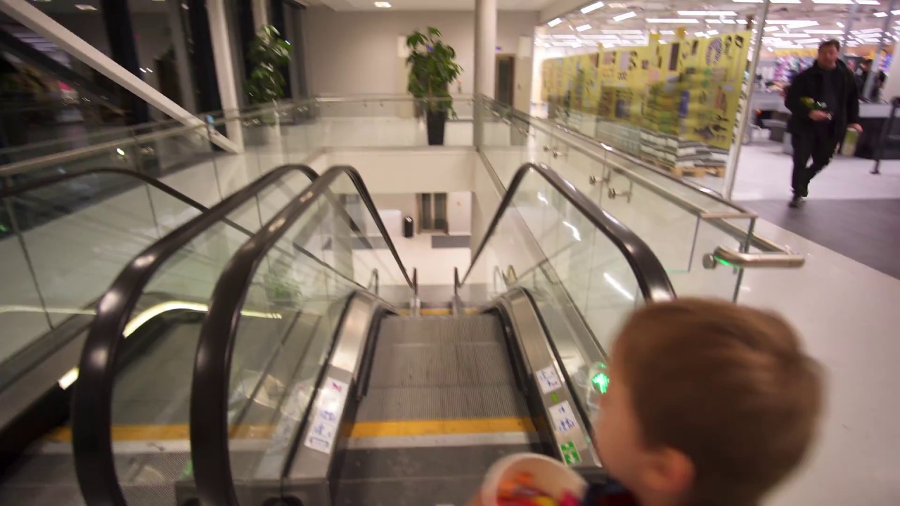 Sweden, Stockholm, Kungens Kurva, DollarStore, 1X escalator ride YouTube
