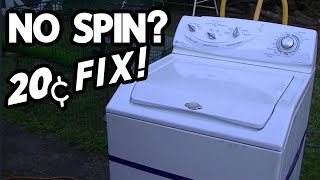 Trash-Picked Maytag Atlantis Whirlpool Washer Agitates but Wont Spin - CAN WE FIX IT