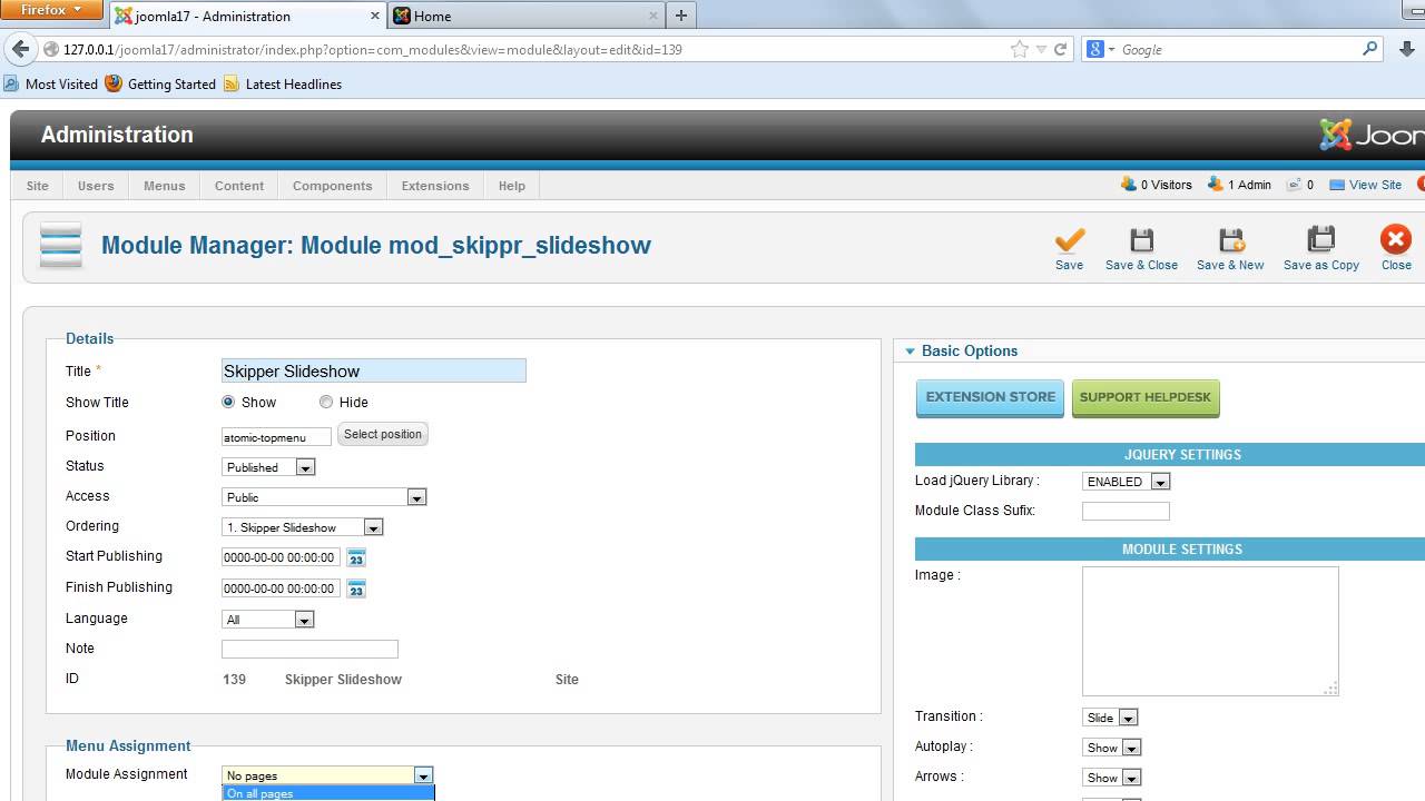 Skippr Slideshow Joomla Module