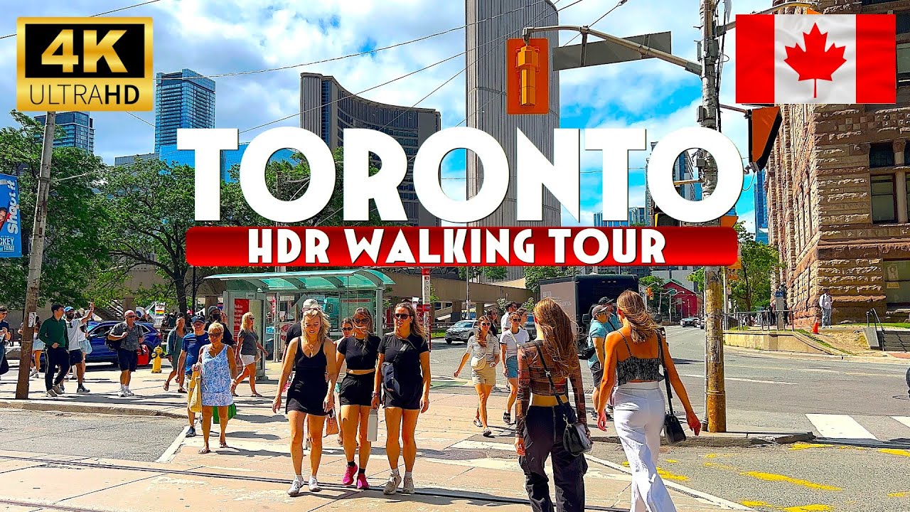 Toronto Canada 🇨🇦 Summer Vibes 🌞 | 4K HDR 60fps Walking Tour Downtown