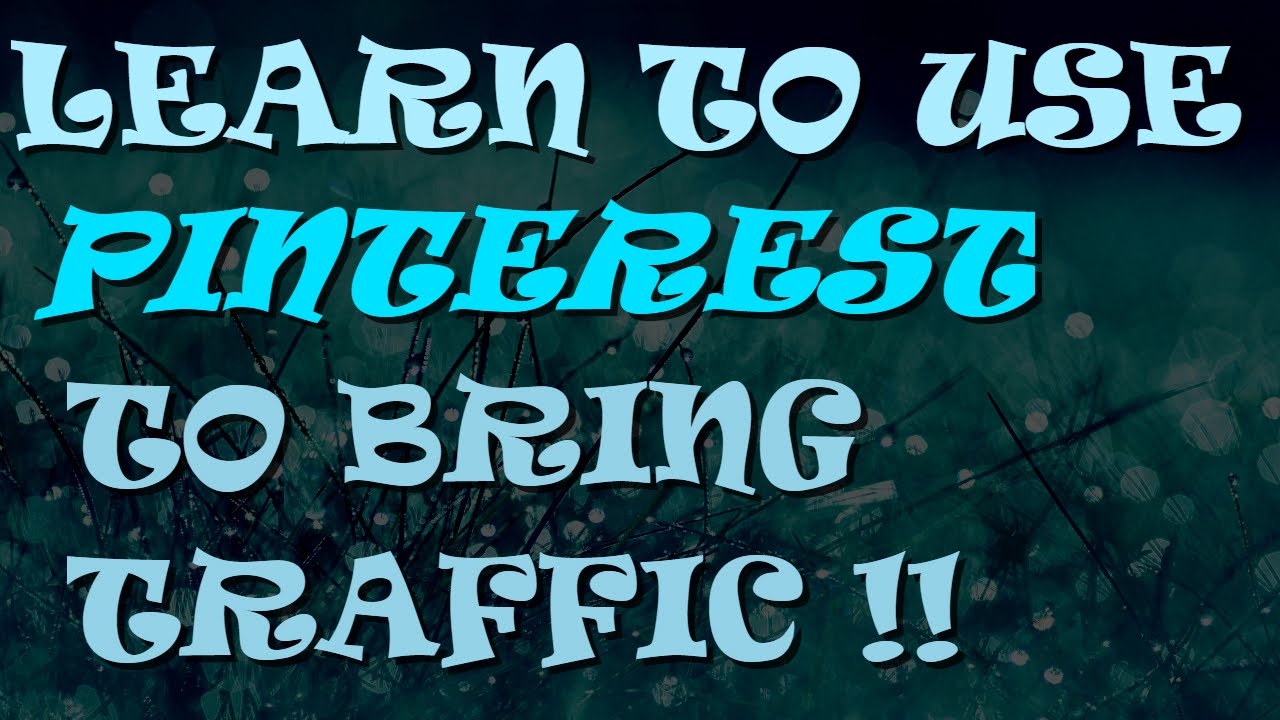 How to use pinterest to bring traffic on your channel!! - YouTube