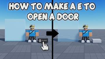 HOW TO MAKE A E TO OPEN A DOOR 🛠️ Roblox Studio Tutorial