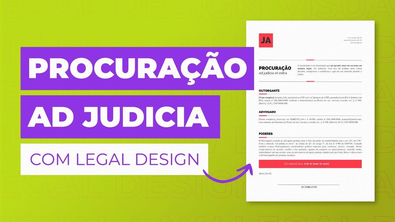 Aprenda a criar uma Procuração Ad Judicia com Legal Design | Tutorial ...