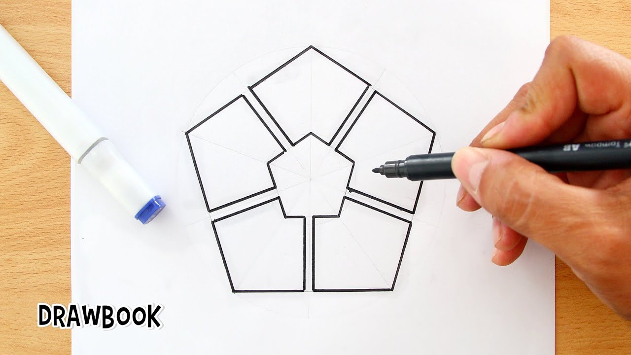 How to Draw the Blue Lock Logo (Step-by-Step Tutorial) | Easy Geometric Art with Markers & White Ink