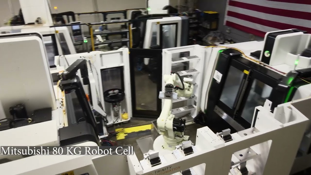 TL Aerotek running an Expand GEN MILL with Mitsubishi LoadMate Plus robotic machine tending