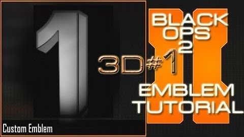 3D Number ONE Emblem Tutorial #1 : Call of Duty Black Ops 2 Emblems