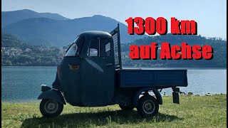 Mit einer Piaggio Ape von 1963 über die Alpen