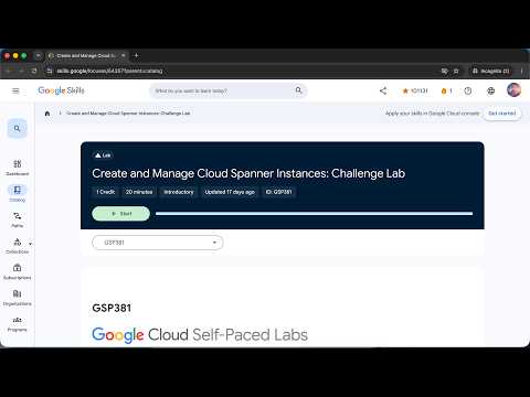 Create and Manage Cloud Spanner Instances: Challenge Lab | GSP381