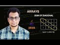 Arrays Sum Of Diagonal | Java | using Static Method | Tech Unbox with Anas | #tech #education #java