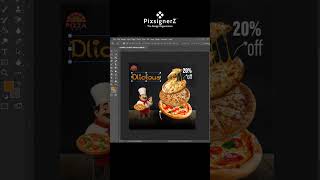 Pizza Poster Design in Adobe Illustrator | Step by Step Tutorial #pixsignerz