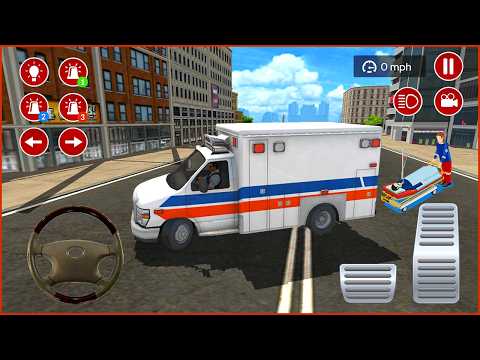 Ambulans Oyunu izle 4K | American Ambulance Simulator #577 Ambulans oyunları (Yeni) Android Gameplay