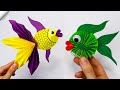 Cute paper fish | 4 easy Craft ideas | Moving PAPER TOYS