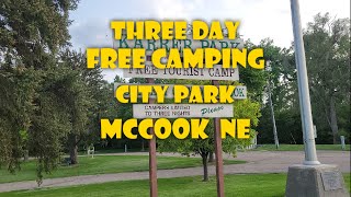 Three Day Free Camping City Park McCook NE