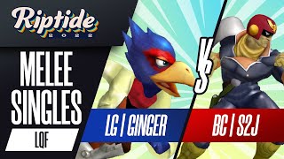 Ginger vs S2J - Melee Singles Losers Quarters - Riptide 2022 | Falco vs Captain Falcon
