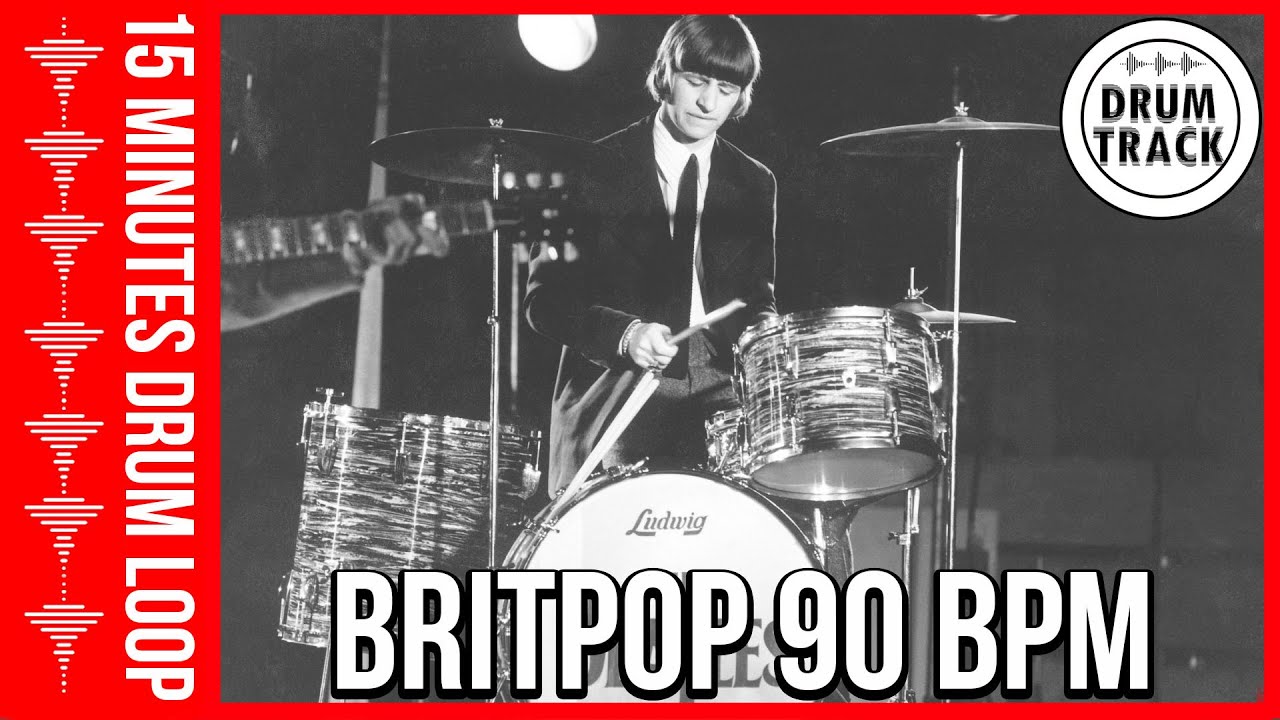 Drum Beat 90 bpm - Groove Drum Track 90 BPM Britpop | Batería 90 BPM Britpop
