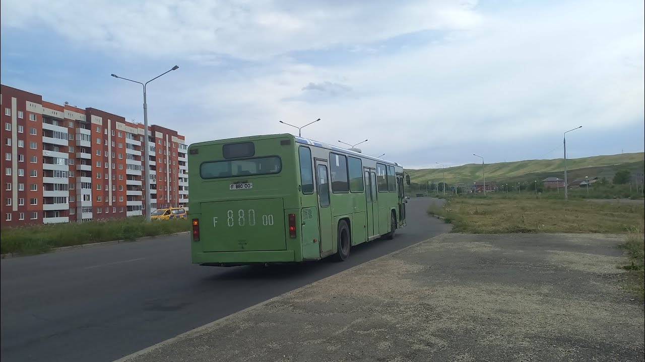 Поездка на автобусе Scania CN113CLB|60 маршрут|F 880 OO|город Усть-Каменогорск