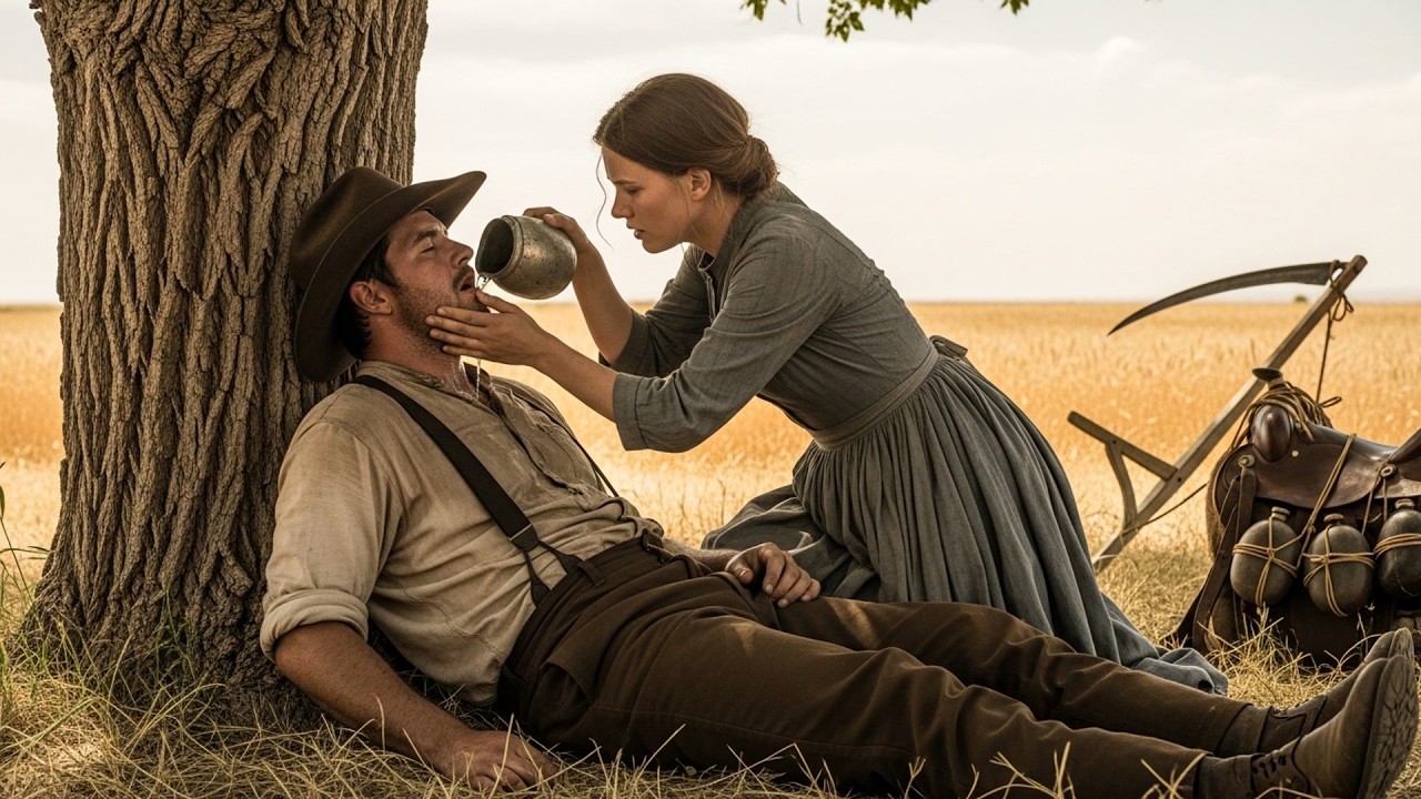 He Collapsed In His Own Field From The Heat, She Dragged Him To Shade And Poured Water Slow