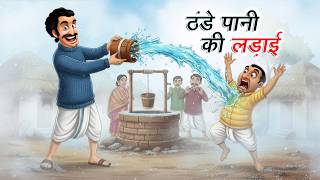ठंडे पानी की लड़ाई | Cold Water Fight | Winter Comedy Story | Hindi Animated Kahani screenshot 5