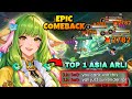 EPIC COMEBACK! TOP 1 ASIA ARLI HARD CARRYING TEAMMATES WITH GODPSPEED COMBO IN RANK | HONOR OF KINGS