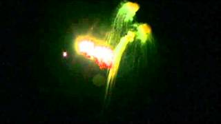 5CP103 - 3 White Strobe Waterfall with Red Falling Leaves