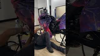 Motorcycle Wrapped In Metro Wrap Galaxy Film