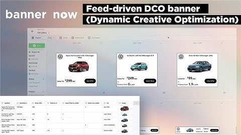 How to Create Dynamic Creative Optimization (DCO) Banners with Data Feeds | Bannernow.com Tutorial