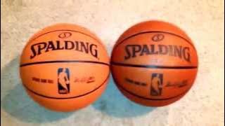 2006-2007 NBA Official Game Ball Composite vs. Genuine Leather Game Ball Spalding Cross Traxxion