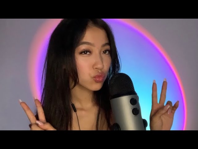 ASMR Up-close Kisses & Mouth Sounds *tongue flutters, nail tapping, hand sounds* 😘 수면 보조제 | 放鬆入睡