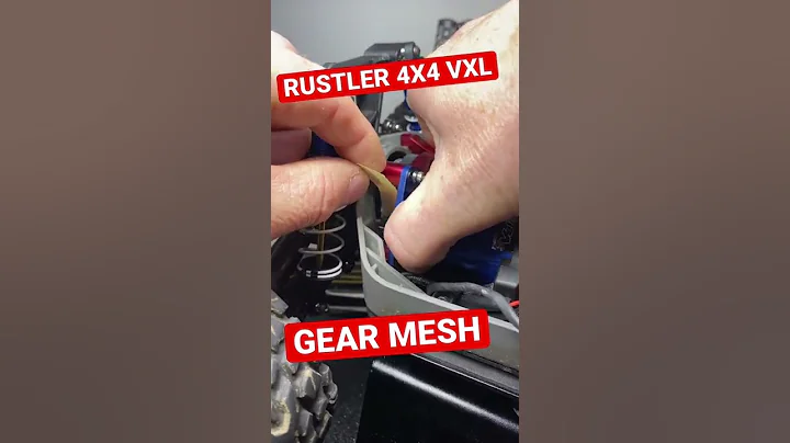 Traxxas Rustler 4X4 VXL pinion and spur gear Setting gear mesh #shorts