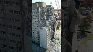 Demolition of River View Tower in New Albany, IN. #djimini3pro