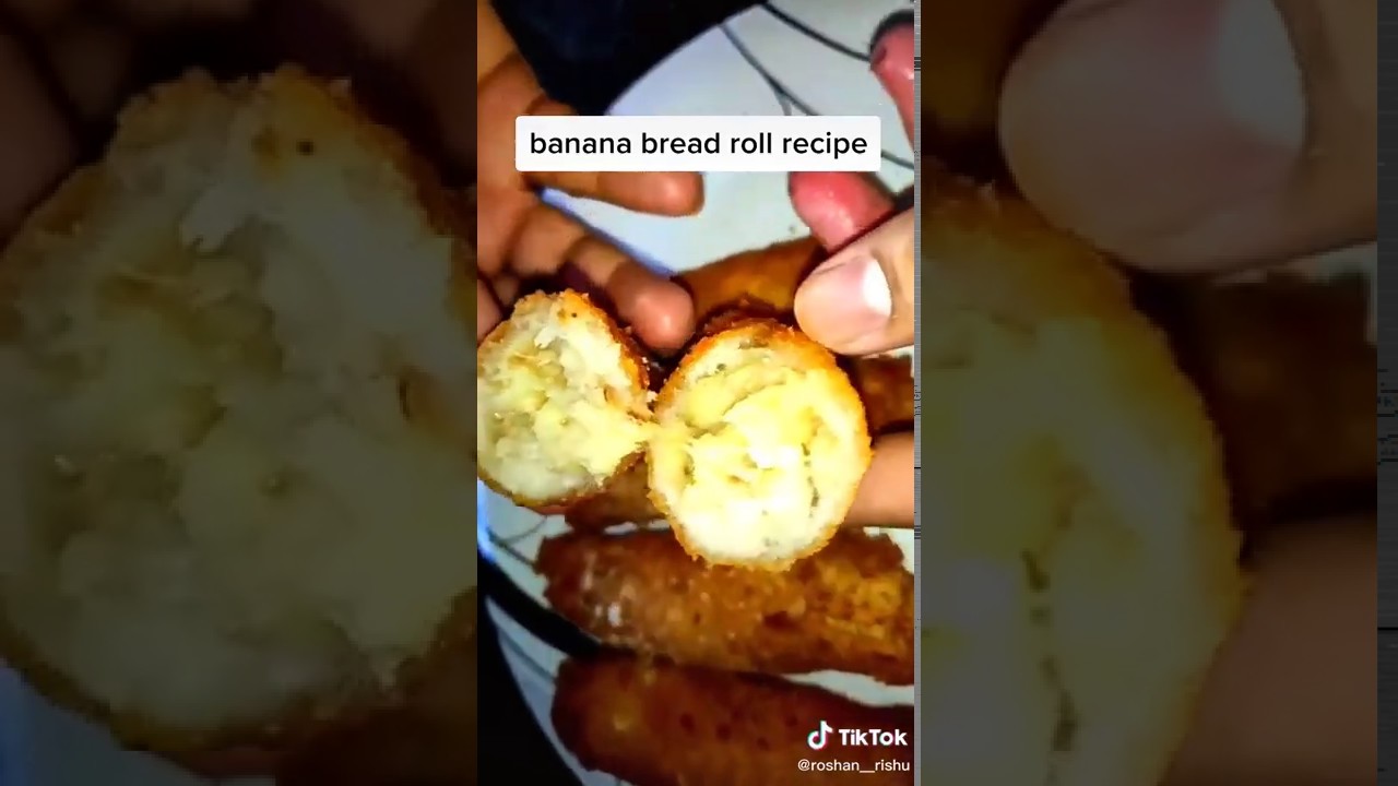 BANANA BREAD ROLL RECIPE COOKING TIKTOK TIKTOK RECIPE COOKING