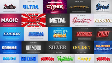 200+ 3D Text Effect Generator PSD Photoshop Tutorial Part 4