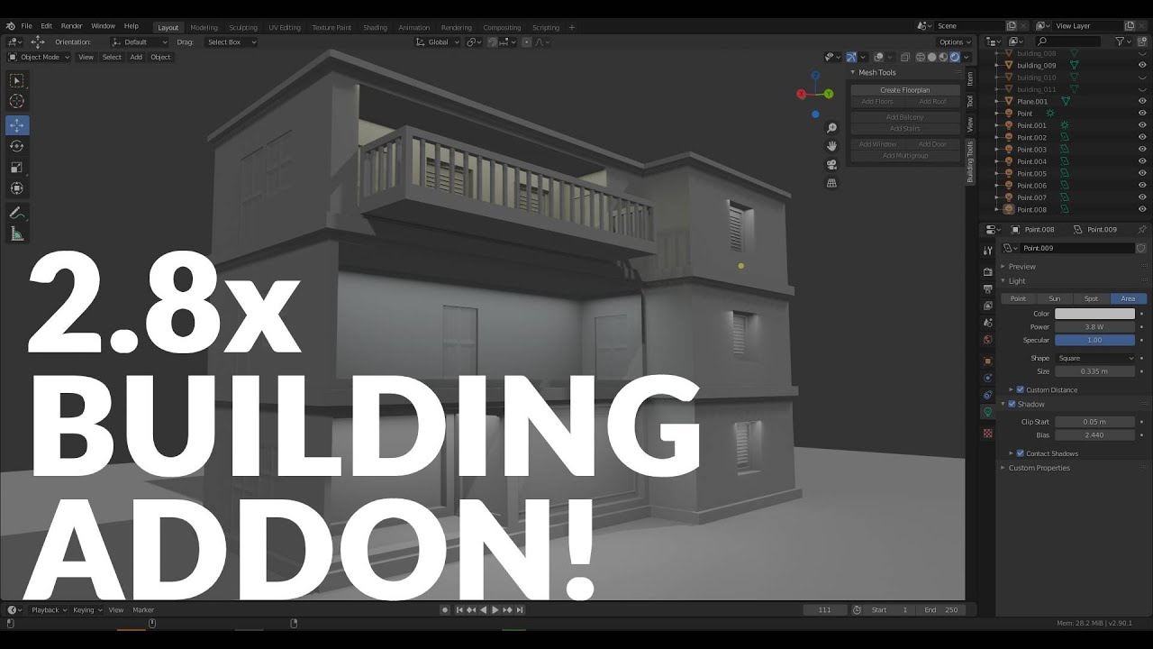 Blender 2 8x Building Addon Fast Awesome Free - how to make a roblox hat in blender 2.8