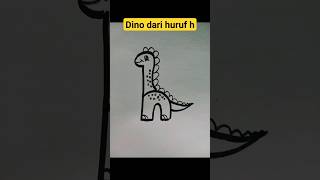 Menggambar dino dari huruf h